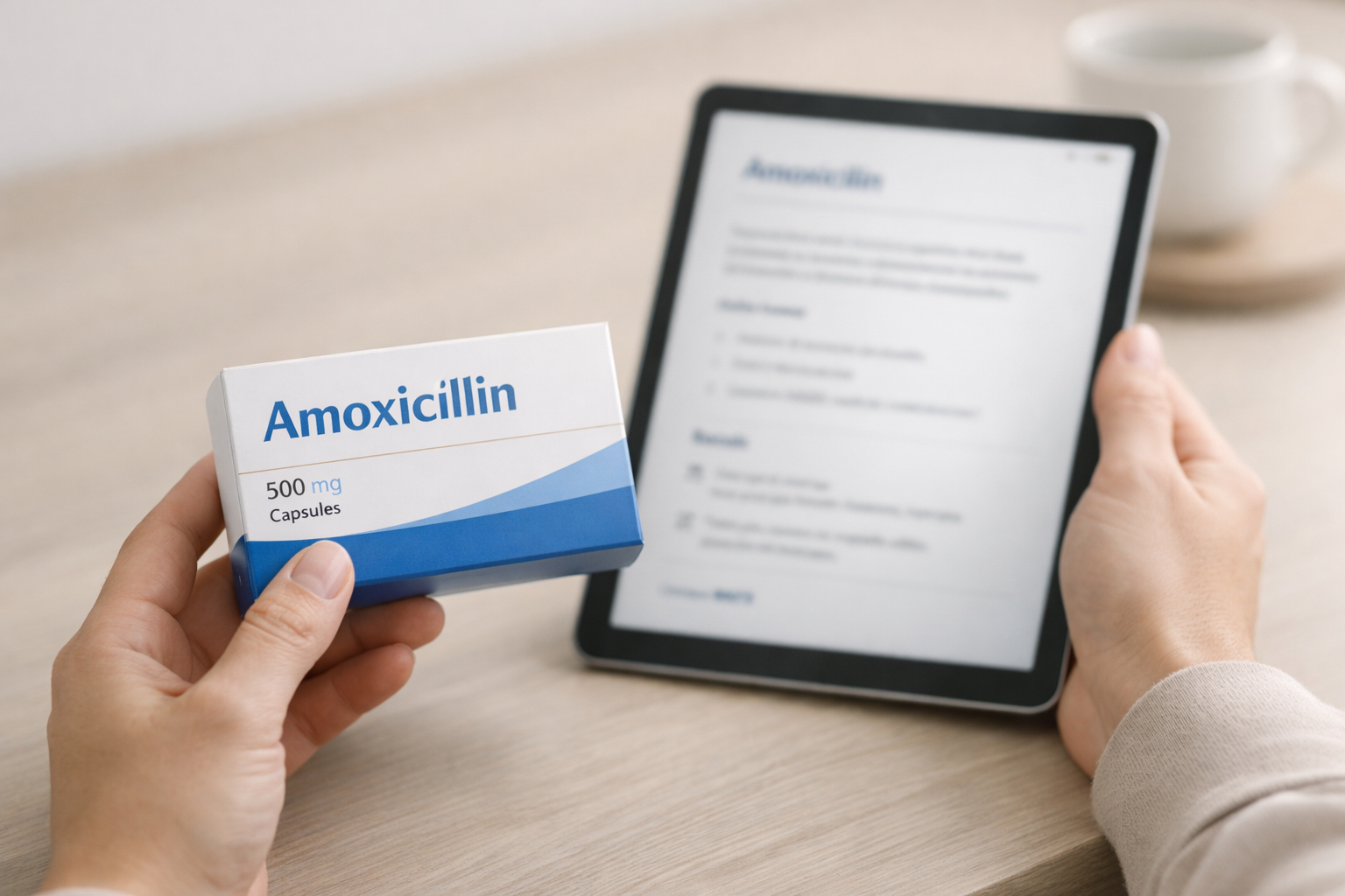 pharmacist explaining proper amoxicillin use and dosing instructions